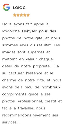 Avis client suite à ma prestation pour des photos immobilières à Rennes